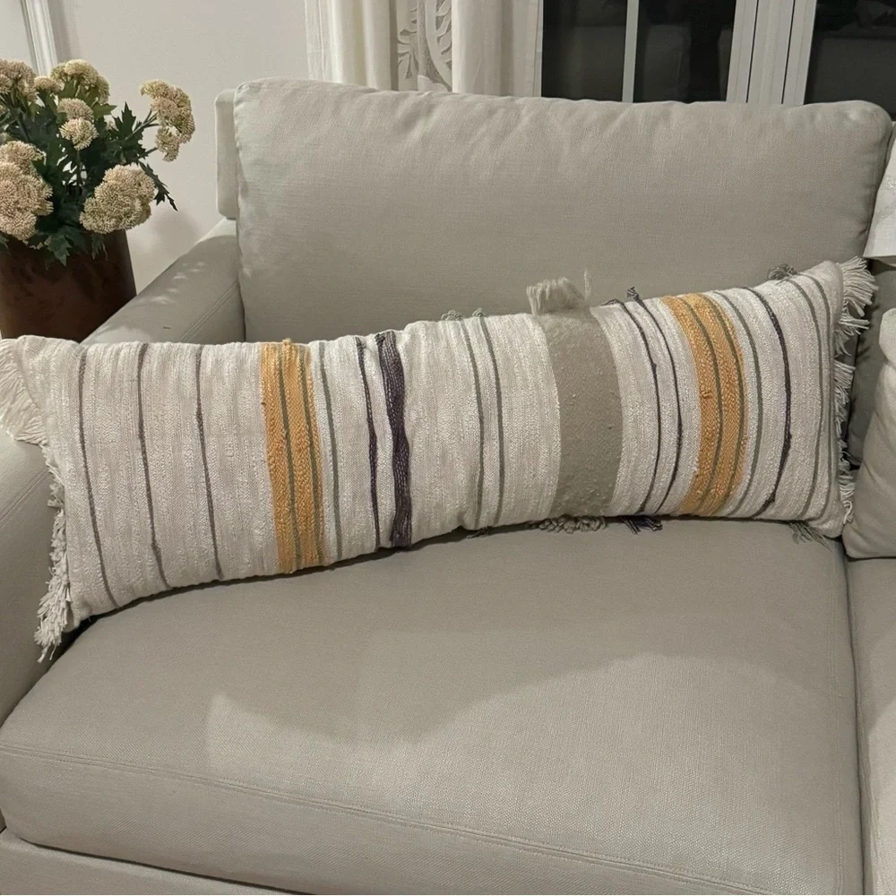 URBAN OUTFITTERS / Anthropologie~ XL Throw Lumbar  Pillow 14” x 40”